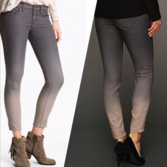 Free People Denim - Free People ombre crop skinny jeans Size 28
